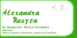 alexandra muszta business card